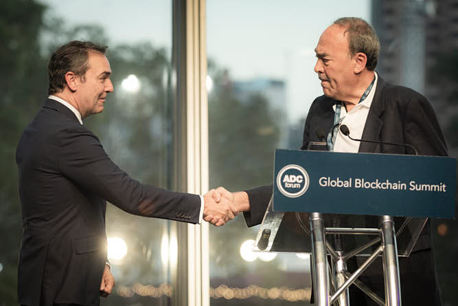 Photography Portfolio by P-O-L-O: ADC-forum-2019-Blockchain-Global-Summit-The-Hon-Steven-Marshal-MP-and-Joe-Schoendorf-